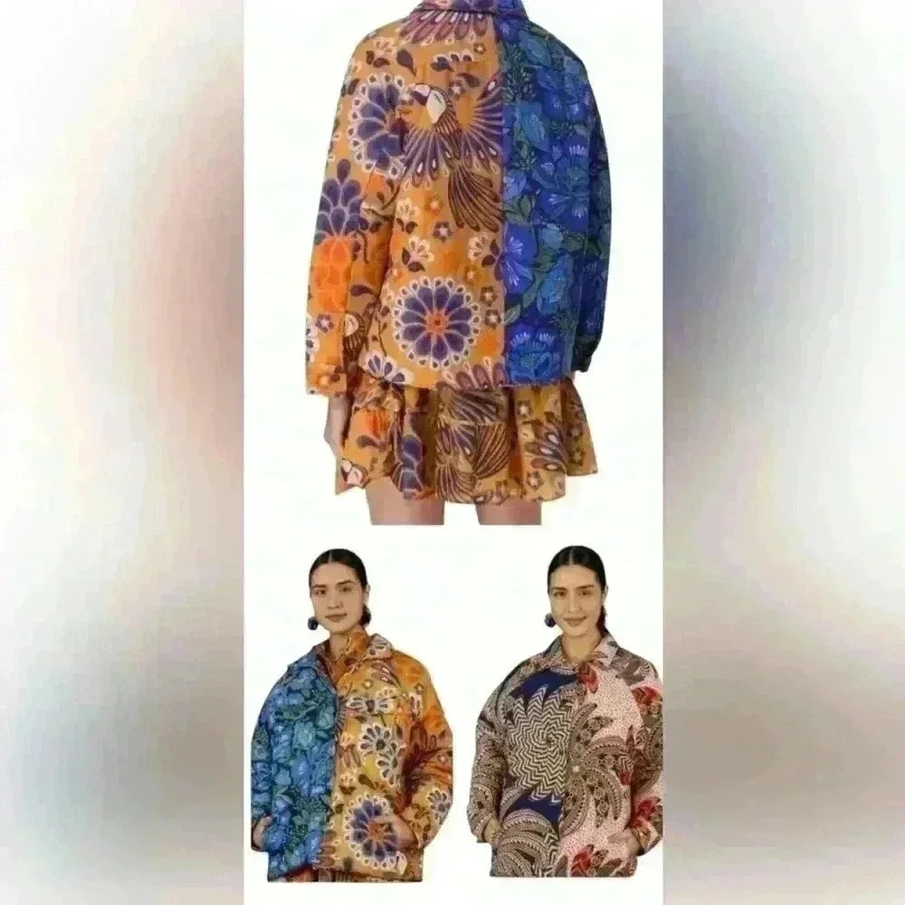 NEW Farm Rio Mixed Yawanawa Double Face Reversible Jacket Size XS NWT - Picture 6 of 6
